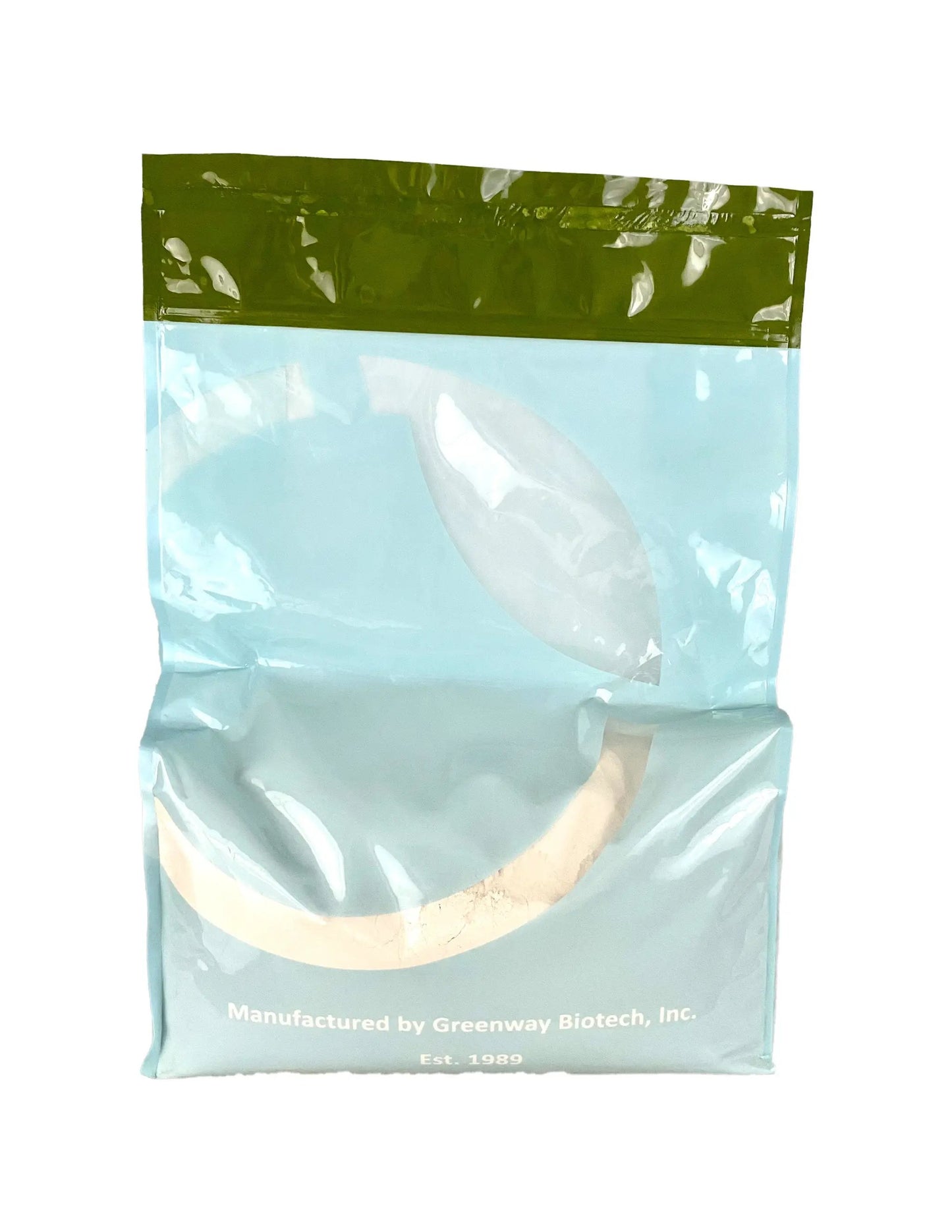 Dolomite lime powder soil amendment bag, blue with green top, by Greenway Biotech, Inc on Tampa Home & Garden Store