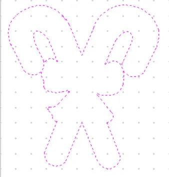Double Candy Canes Bow 48 Inches Decor, pink dotted outline candy cane bow on Tampa Home & Garden Store