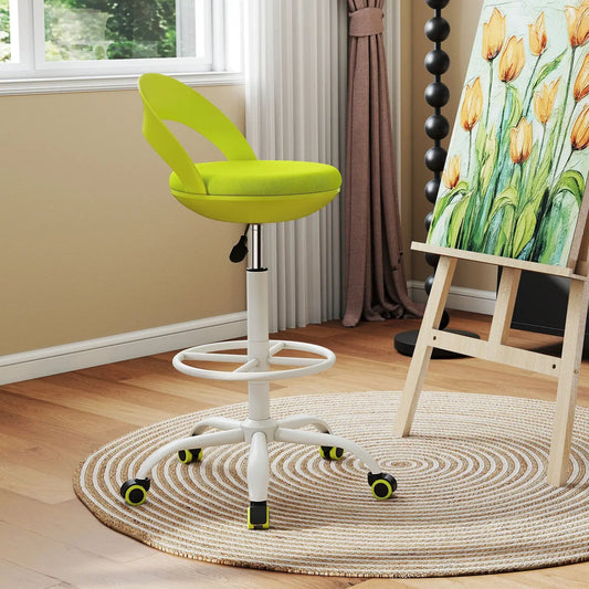 Drafting stool with wheels lime green adjustable height DirectDeals on Tampa Home & Garden Store