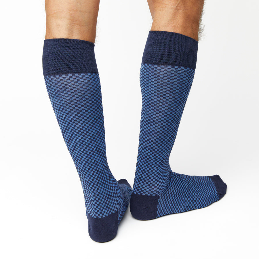 Maddox Navy Gradient Dress Socks For Office