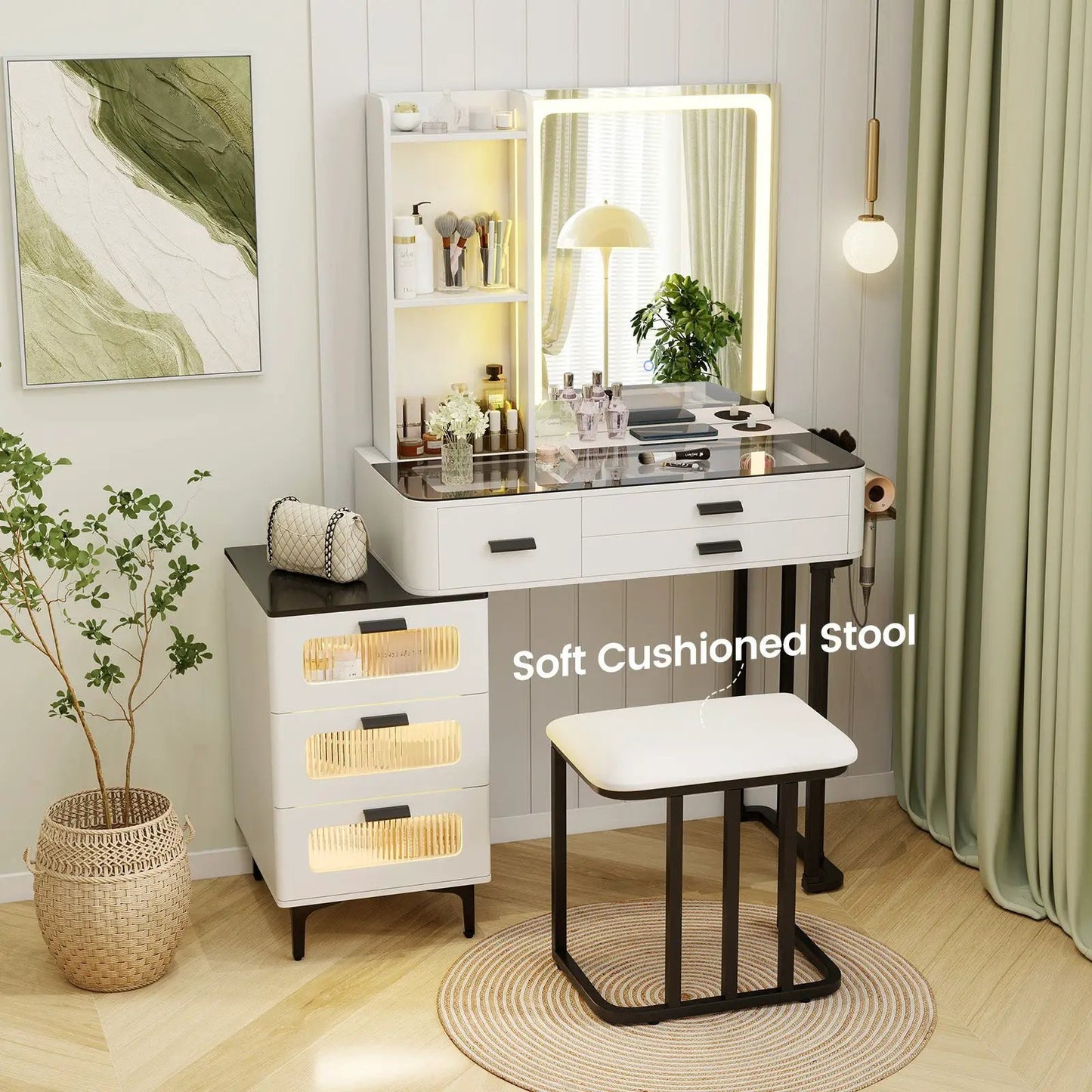 Round Marble Side Table With Stone Finish