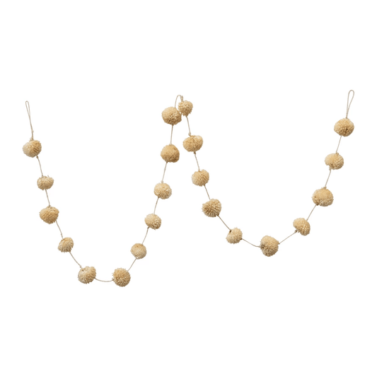 Dried Natural Spinny Flower Garland - Tampa Home & Garden Store