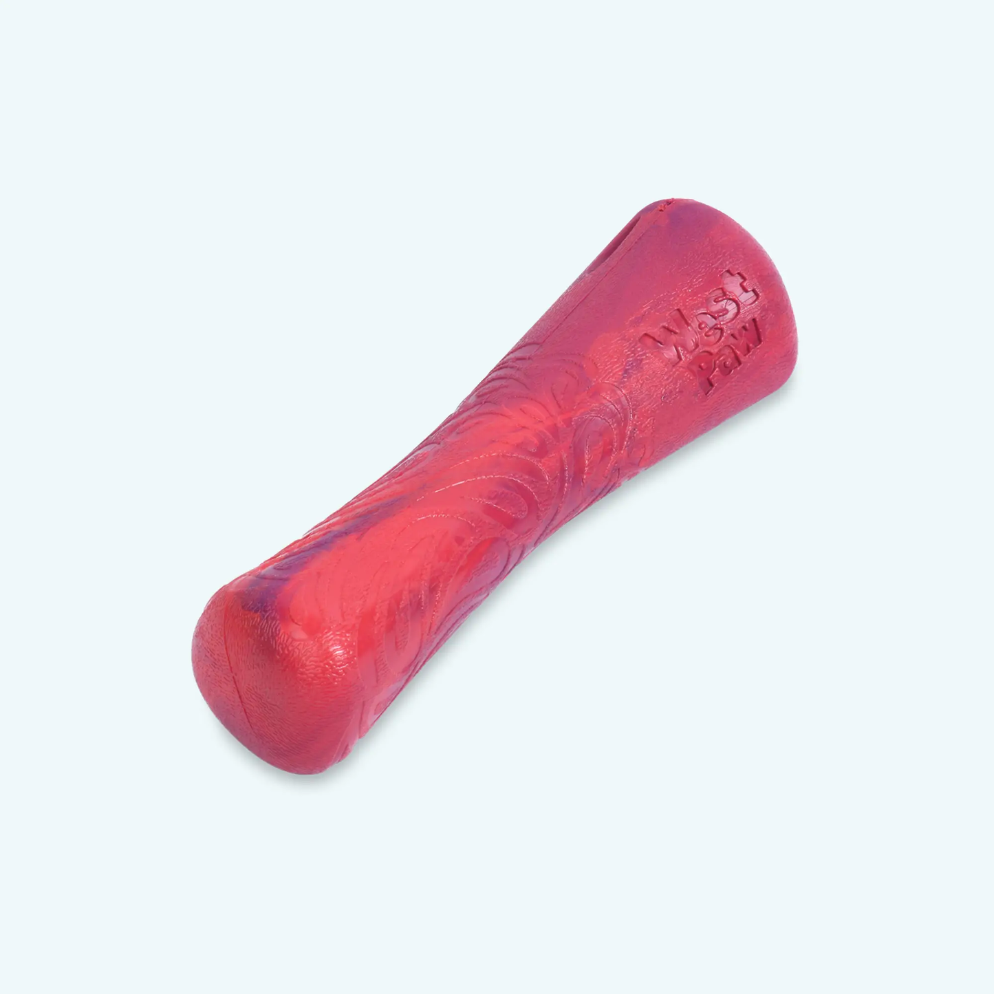 Drifty dishwasher-safe bone dog toy by West Paw in pink/red on Tampa Home & Garden Store