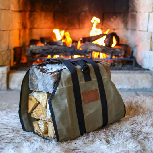 Diamond Shape Canvas Firewood Log Carriers - Tampa Home & Garden Store