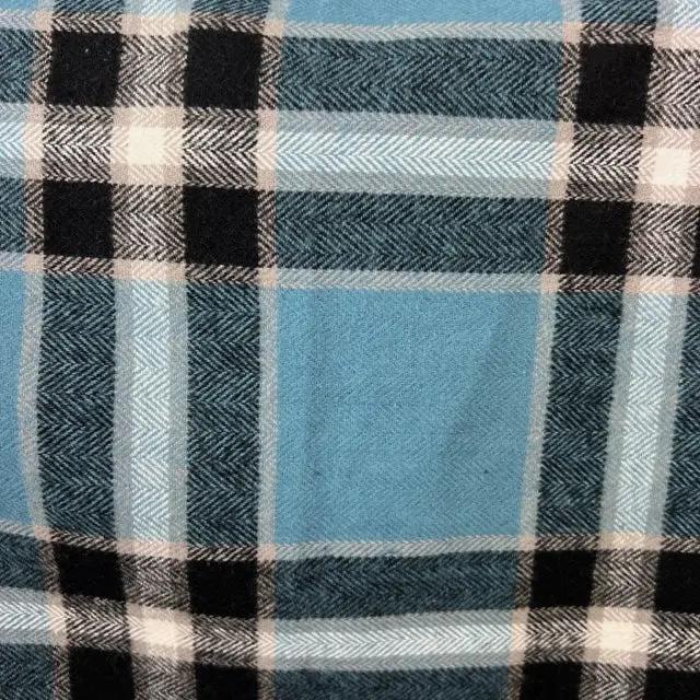 Dusty Blue and Black Plaid Flannel Infinity Scarf by Thistle & Stitch, soft cozy scarf on Tampa Home & Garden Store