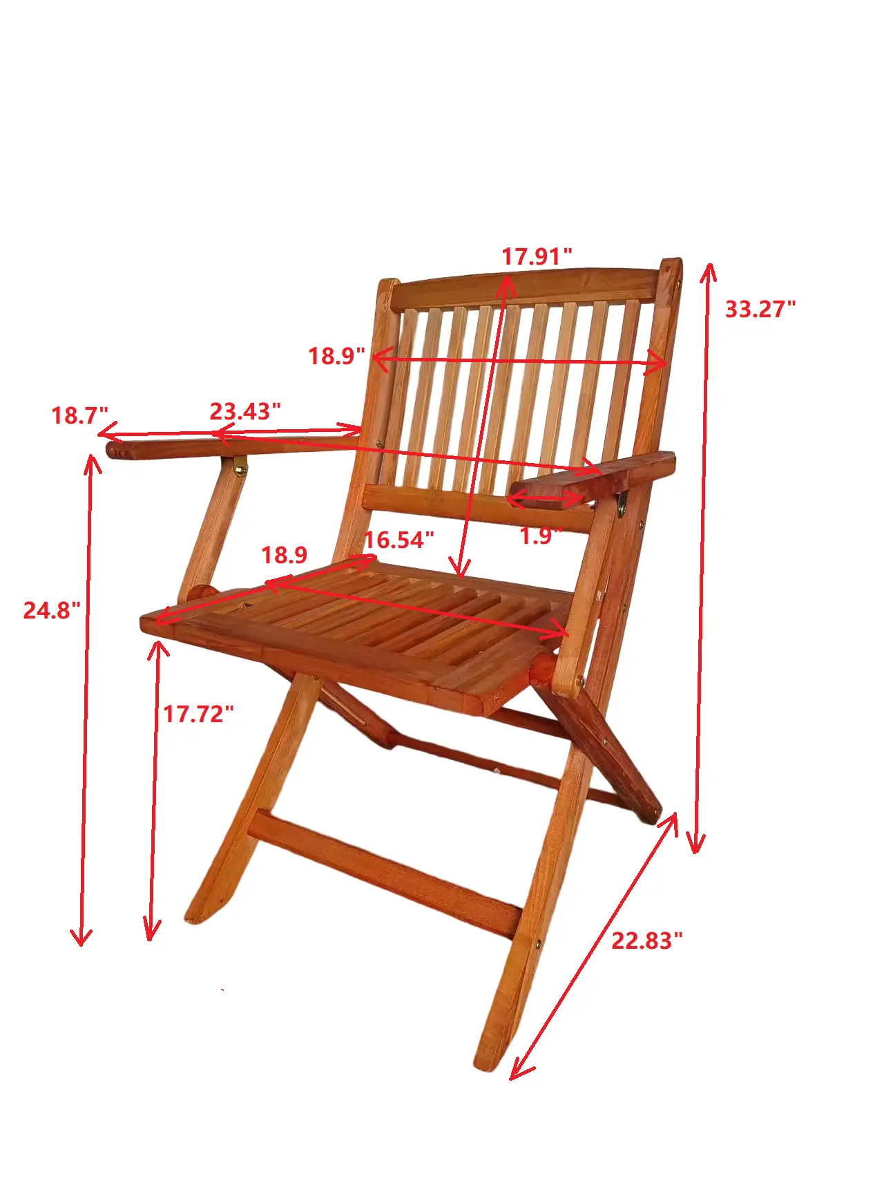 Juego de comedor plegable para patio, 4 sillas plegables, universal para interior y exterior, teca