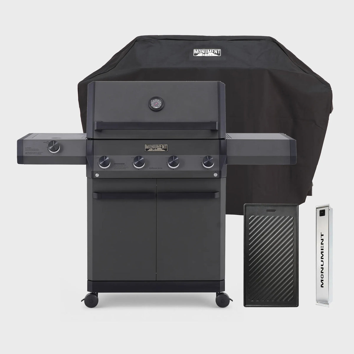 Eminence 425 6-burner gas grill by Monument Grills in dark gray stainless steel on Tampa Home & Garden Store