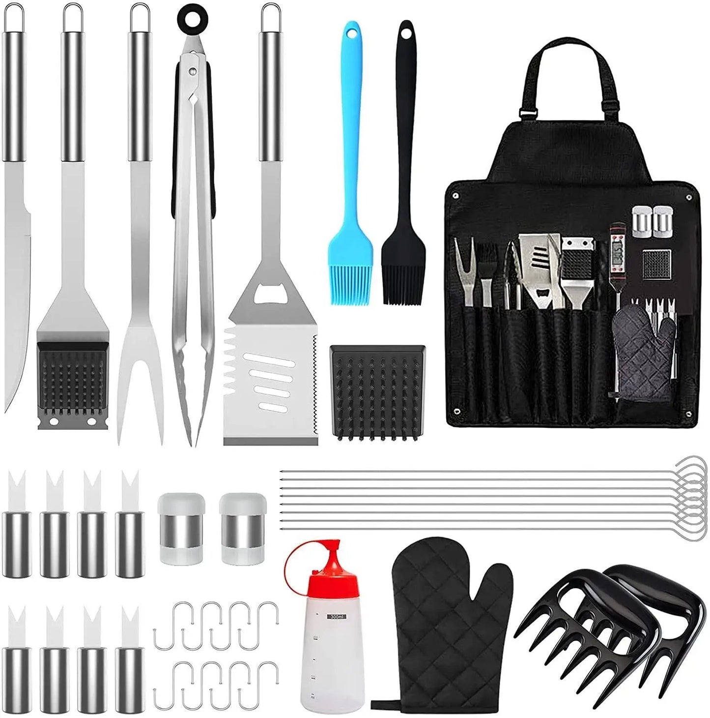 BBQ Grilling Utensils Set and Apron Bakeware
