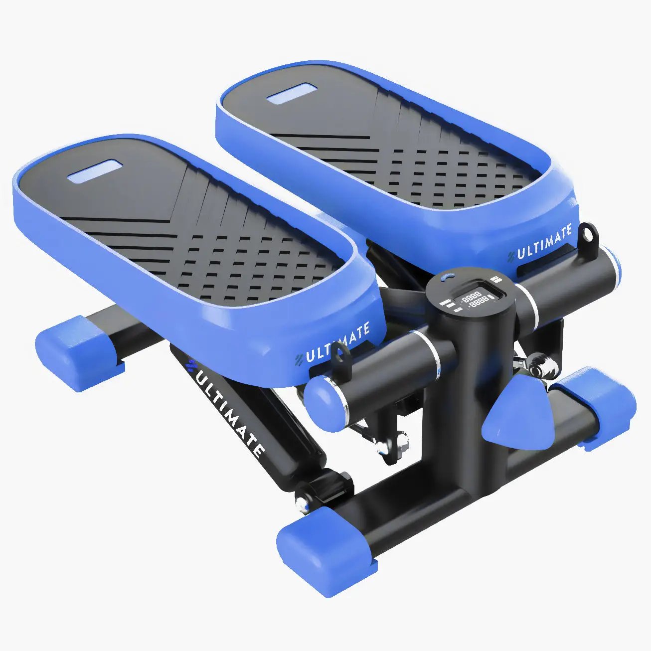 Mini Stepper de Oficina en Casa con Bandas de Resistencia y Monitor LCD, Capacidad 150 kg, Rosa