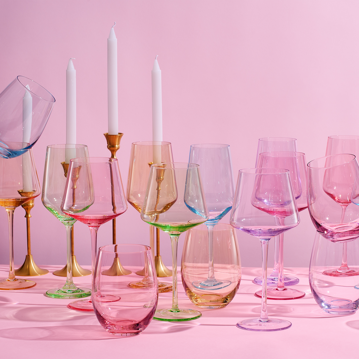 Monet Stemmed Wine Glasses and the Set of 6