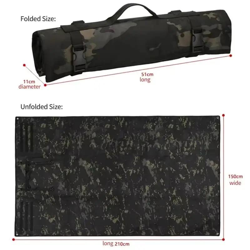 Alfombrilla de tiro antideslizante para exterior: doble, portátil, táctica, multiusos para entrenamiento/camping.