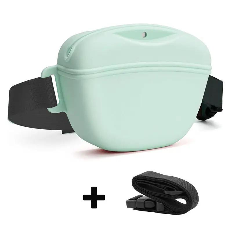 Sac banane d'entraînement pour chien en silicone, pochette portable pour friandises pour animaux de compagnie, sac de taille de sport en plein air