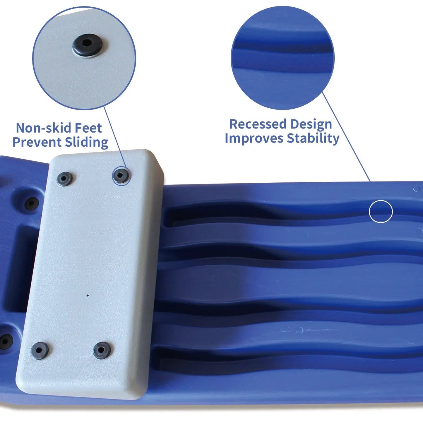 Plataforma de step aeróbico, altura ajustable, equipo de fitness, stepper, entrenador, plataforma de ejercicio deslizante, almohadilla elevadora, azul