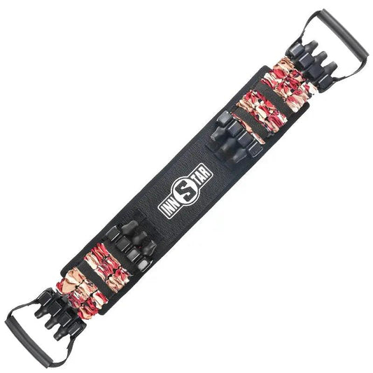 Adjustable rubber push up bands on a black fabric belt with red sections on Tampa Home & Garden Store
