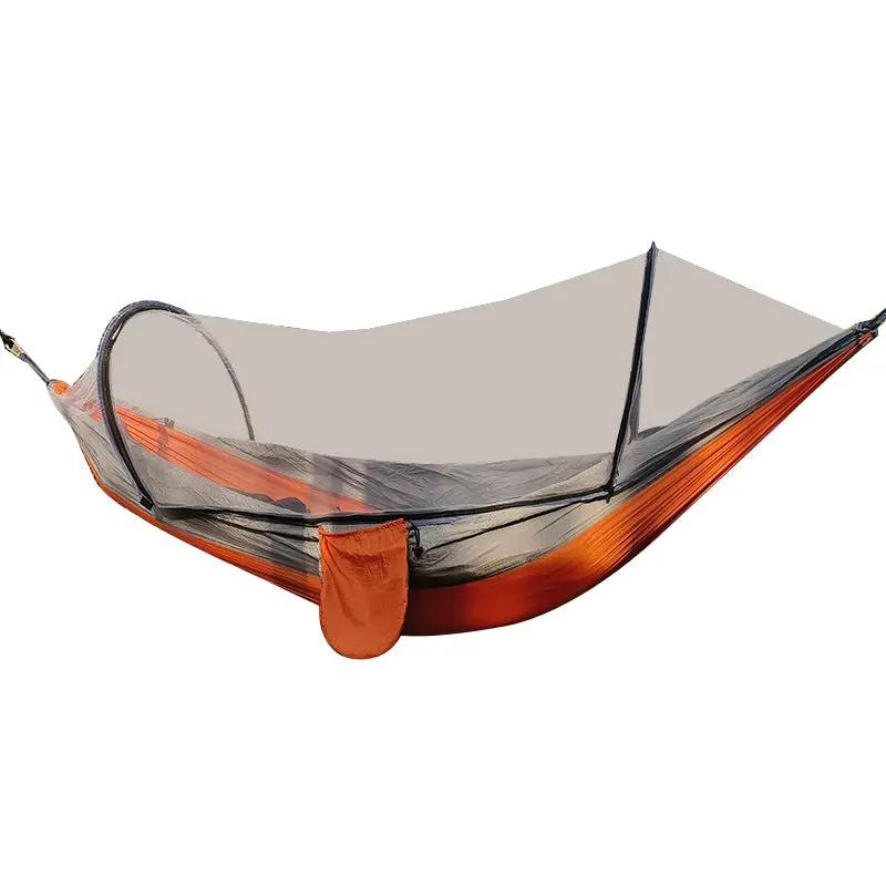 Mosquitera de Apertura Rápida Automática Hamaca de Camping al Aire Libre con Mosquitera Hamaca de Nailon Antivuelco