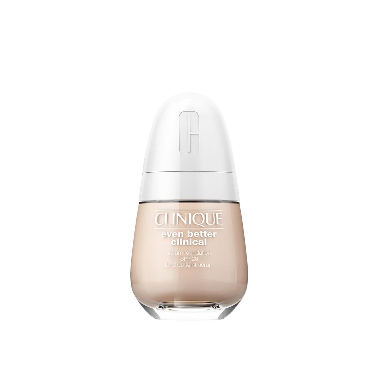 Clinique Even Better Clinical Serum Foundation SPF20 Flax WN01 bottle with white pump cap on Tampa Home & Garden Store