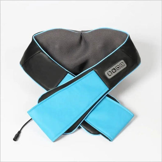 Full body massager wrap in blue/black with control panel for relief on Tampa Home & Garden Store