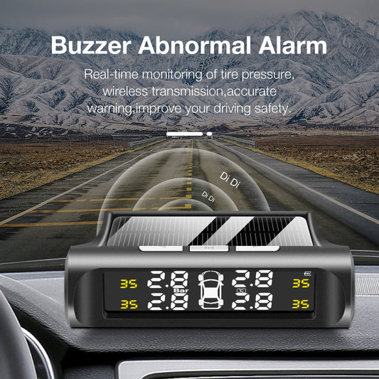 Smart Car TPMS Tire Pressure Monitor Solar Power
