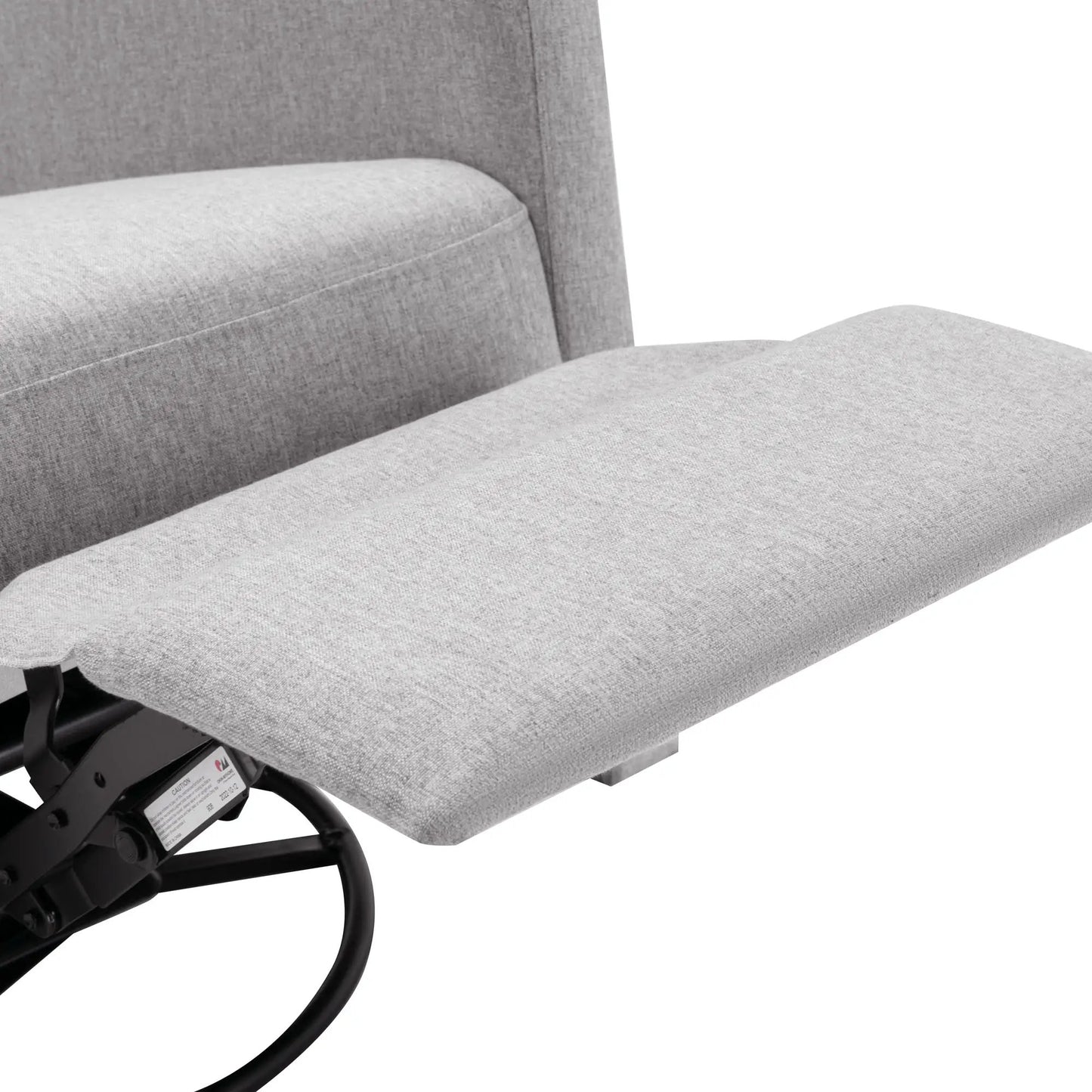 Modern Upholstered Rocker Nursery Chair gray fabric with metal base on Tampa Home & Garden Store