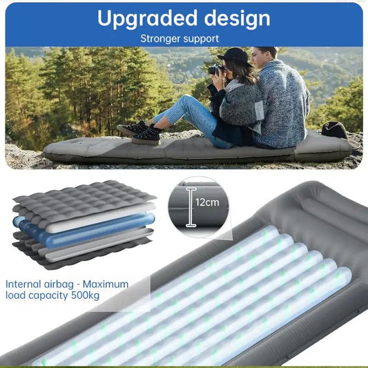 Outdoor self-inflating camping mattress with pump, 12cm sleeping pad VIP Digital Presence on Tampa Home & Garden Store