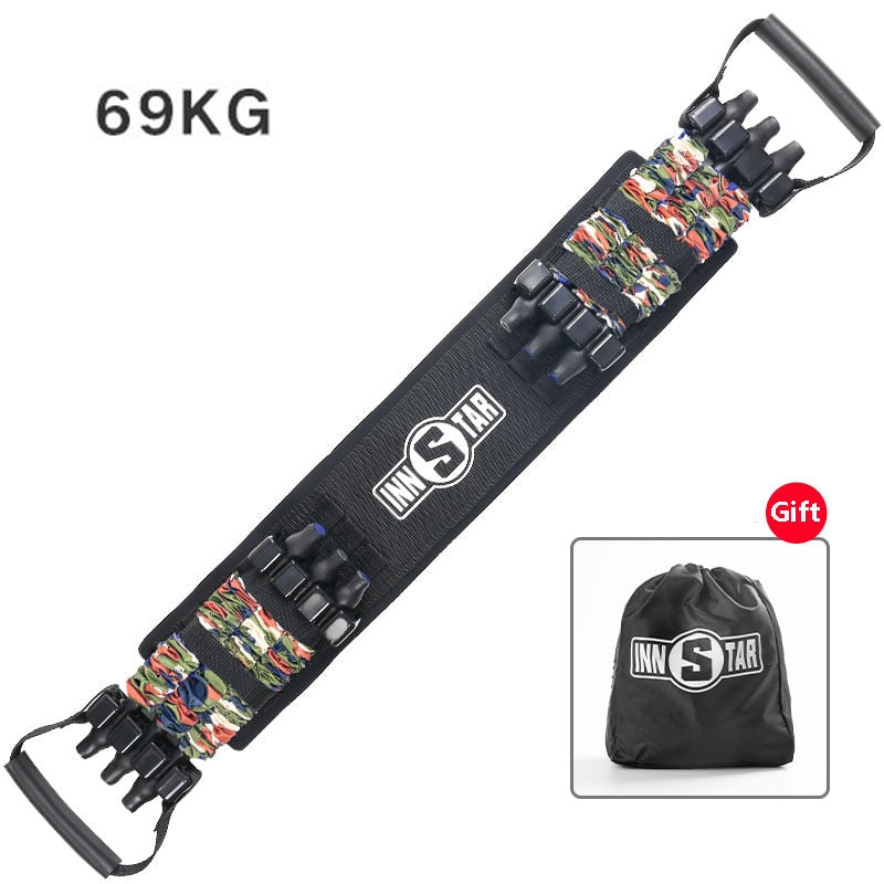 Bandas de goma ajustables para flexiones, cuerda de tensión para press de banca, barra de hierro para pecho y brazo, entrenamiento de fuerza en gimnasio en casa, dropshipping