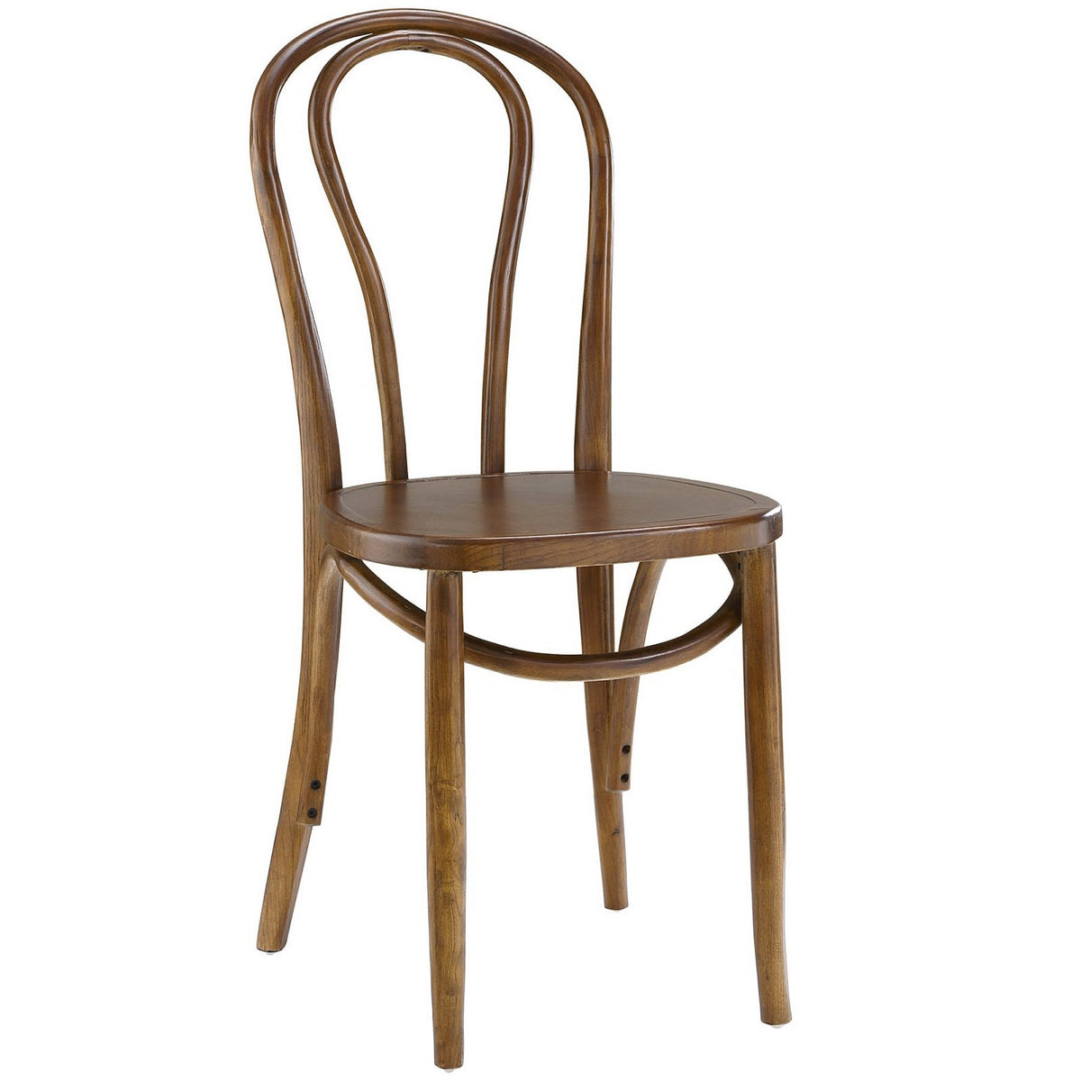 Eon Dining Side Chair by Modway, warm brown bentwood with curved back on Tampa Home & Garden Store