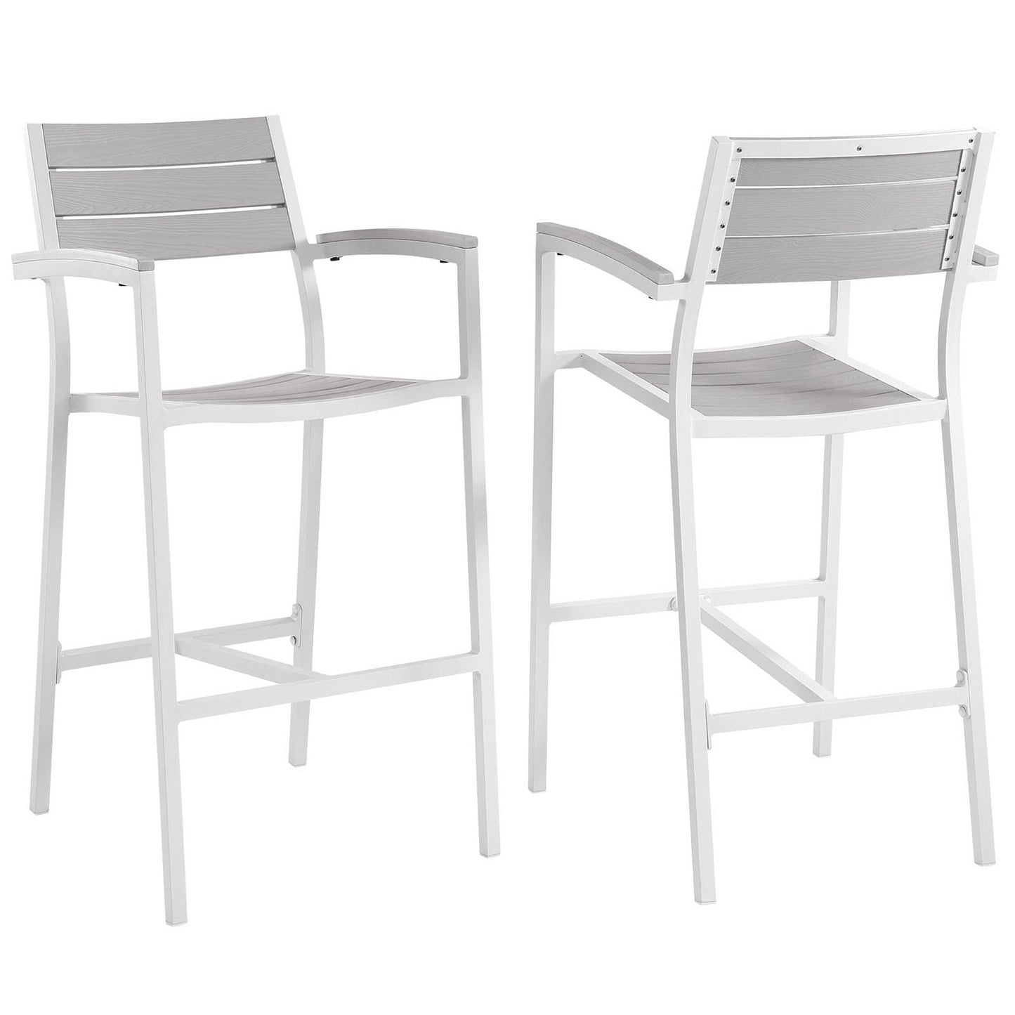 Maine Outdoor Patio Bar Stool Set Of 2 By Modway