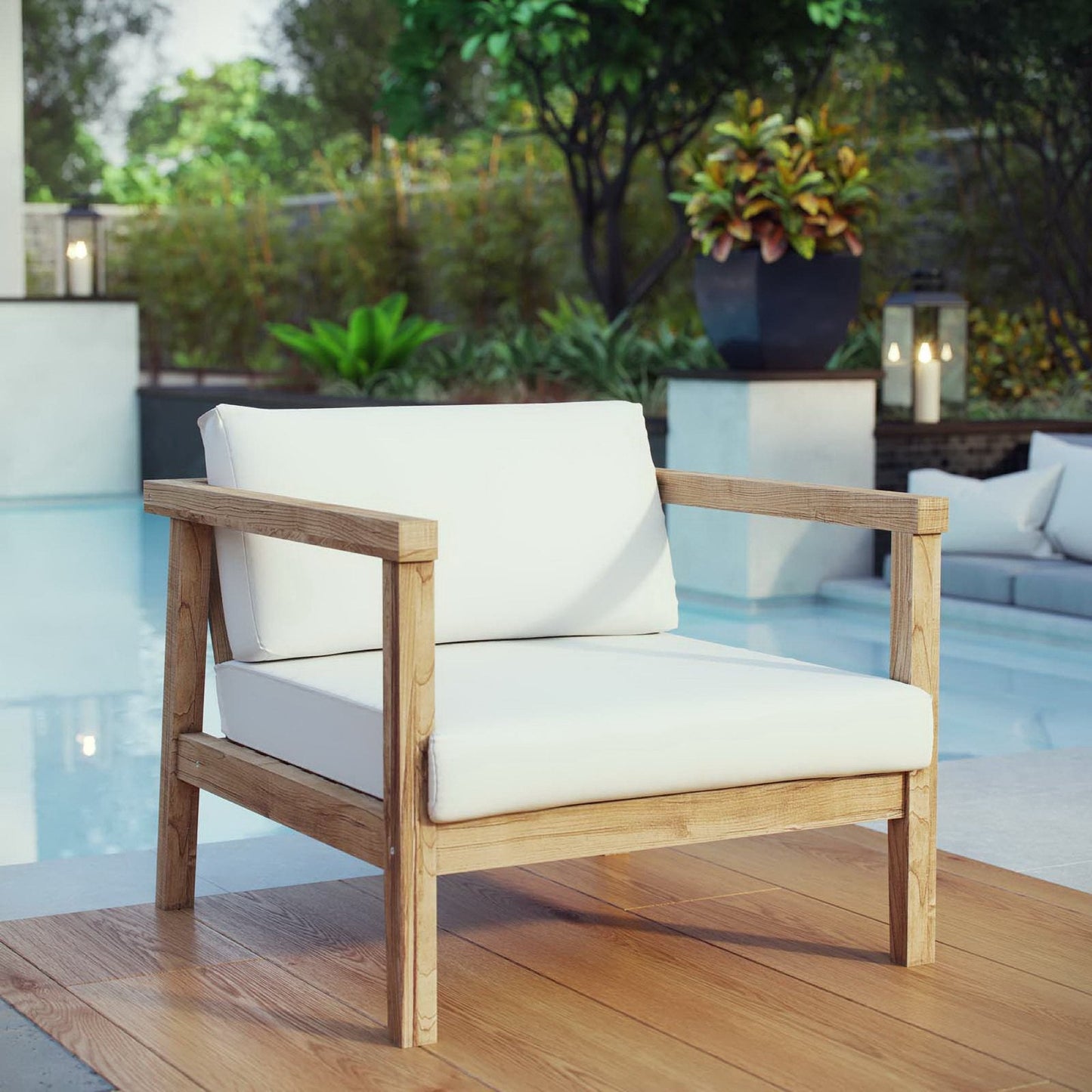 Bayport Patio Outdoor Teak Armchair by Modway
