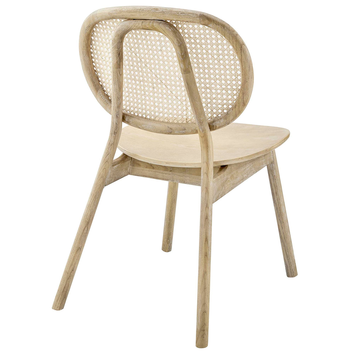 Malina Wood Dining Chair set of 2 with caned back in natural wood finish by HouseOfZazla on Tampa Home & Garden Store