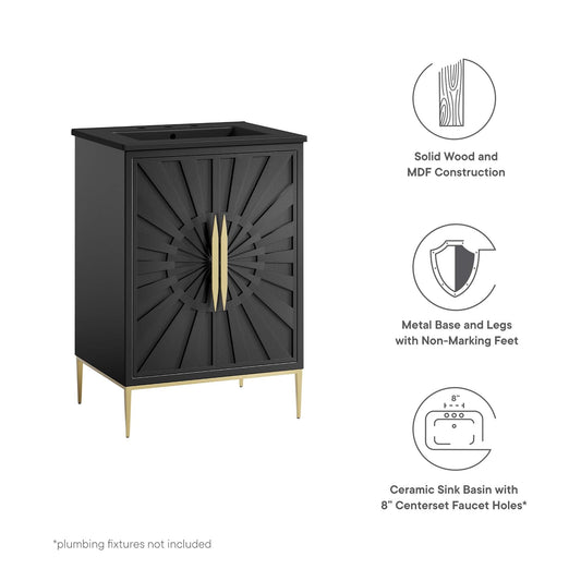 Awaken 24 Inch Bathroom Vanity with Solid Wood