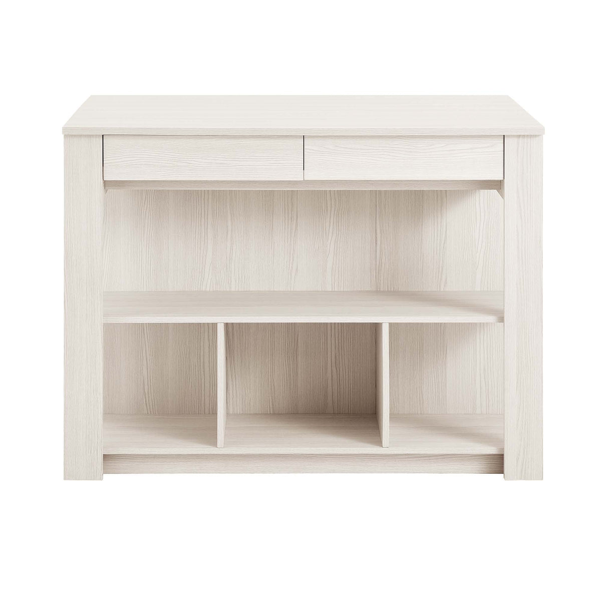 Meadowbrook 3-Piece Kitchen Island and Stool Set in light oak with drawers by HouseOfZazla on Tampa Home & Garden Store