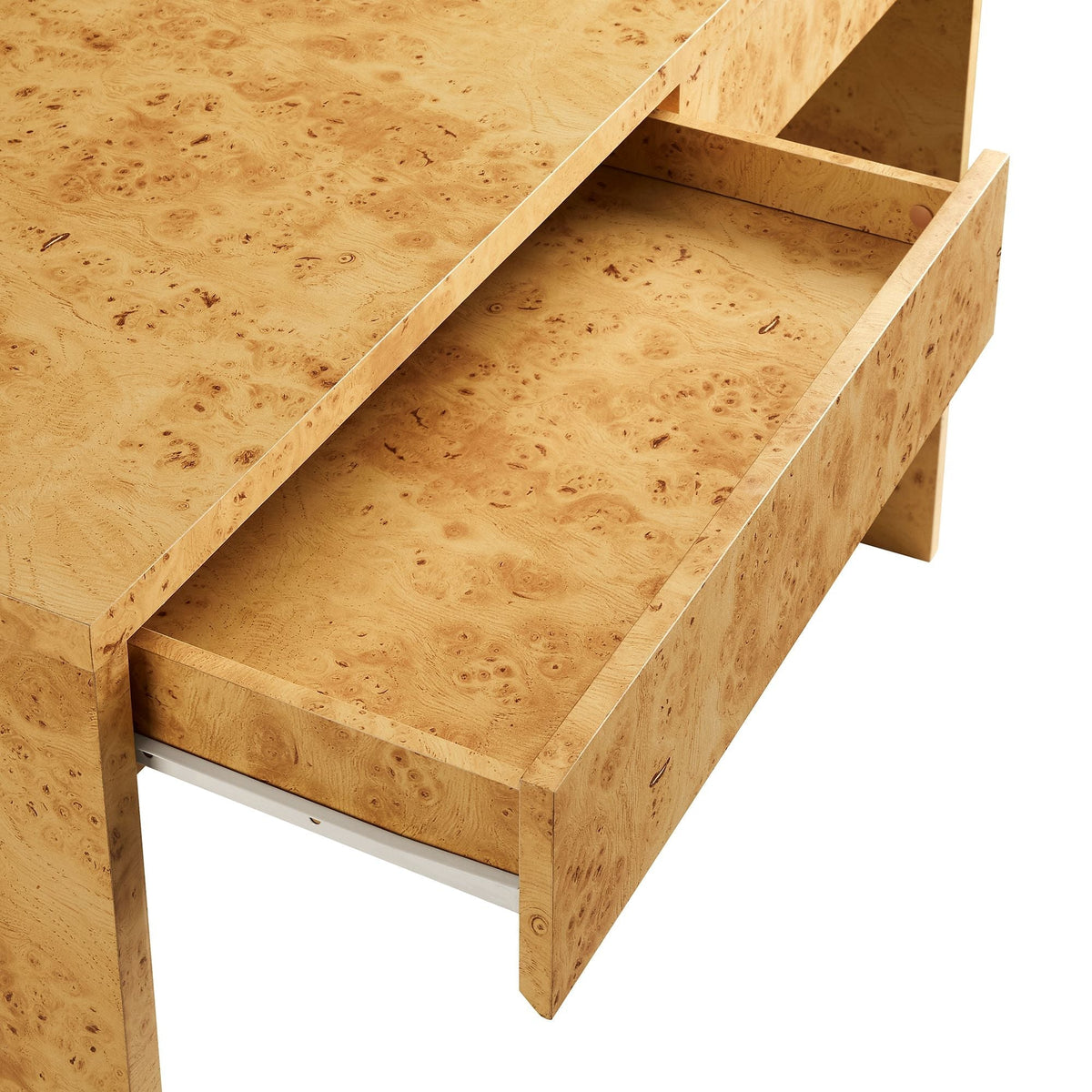 Hudson 2-Drawer Burl Wood Desk burl wood veneer, office furniture by HouseOfZazla Store on Tampa Home & Garden Store