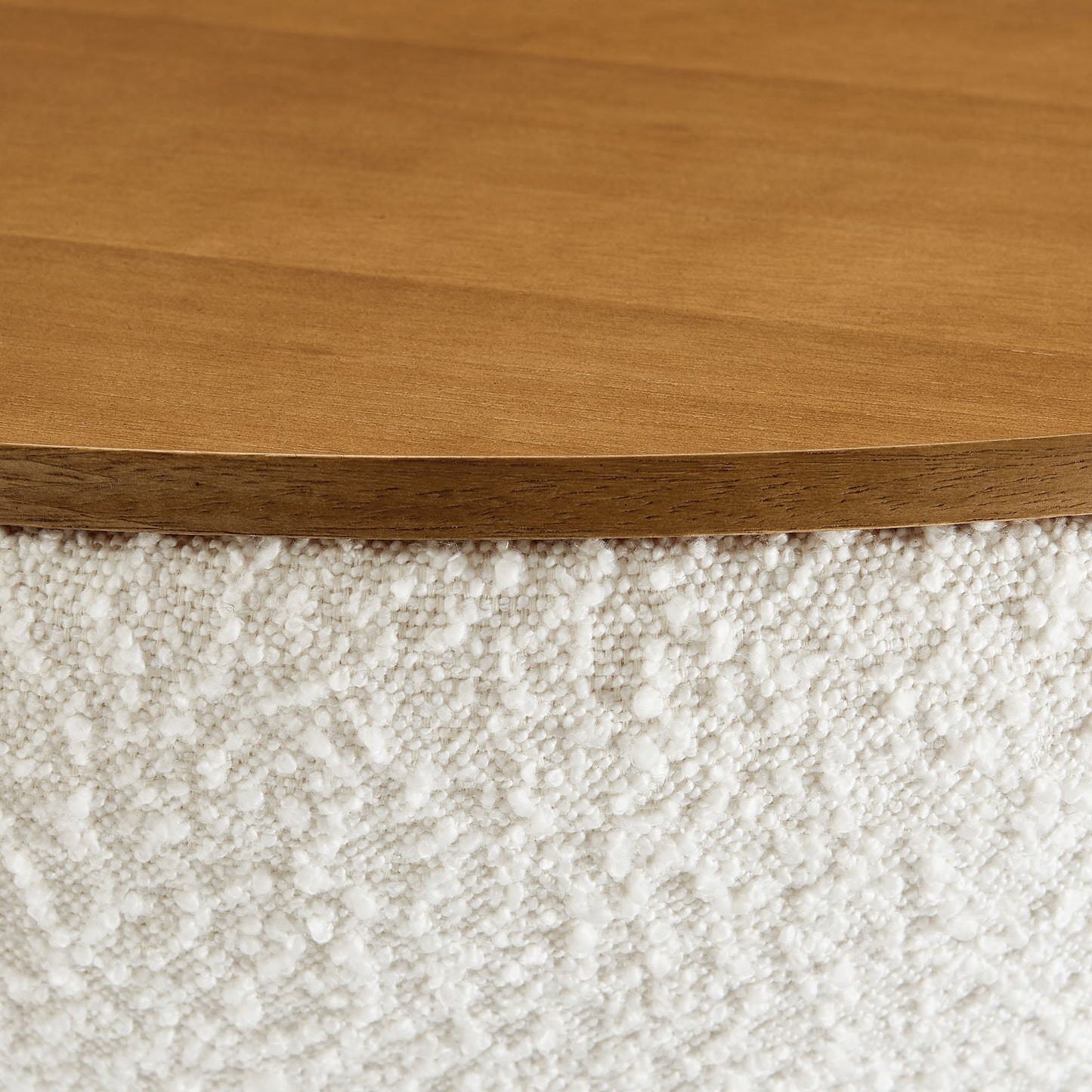 Tridome Round Boucle Upholstered Coffee Table