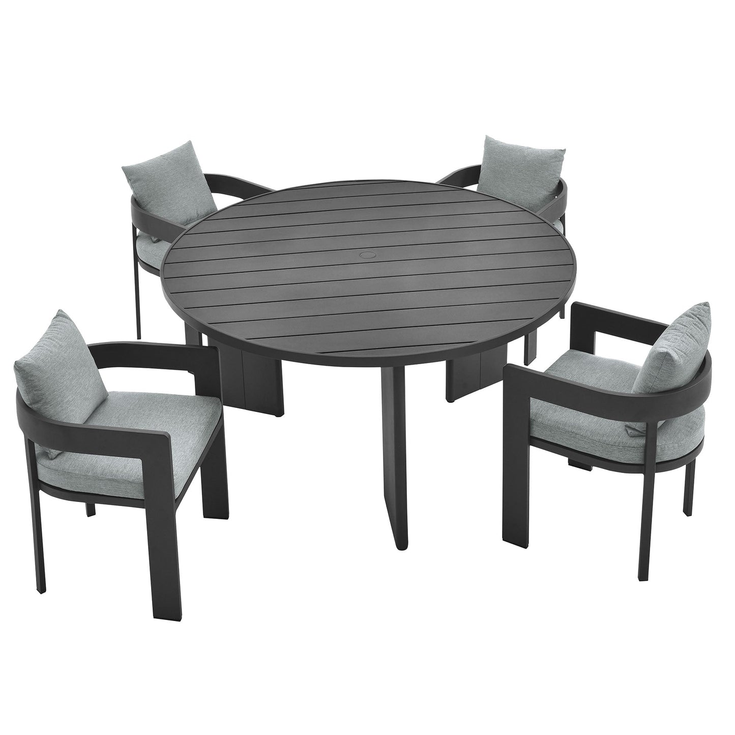Modway Tahoe and Aluminum Patio Dining Set