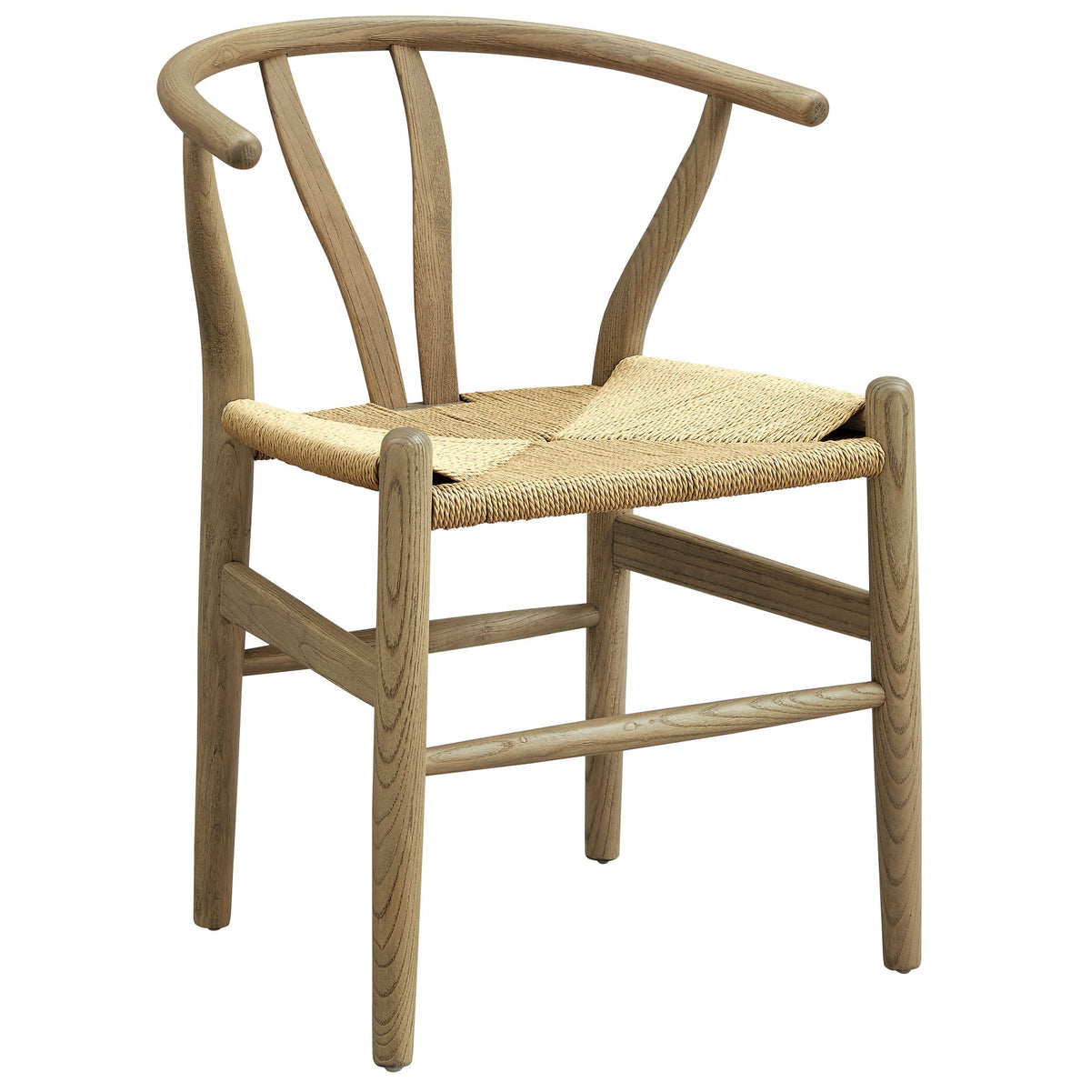 Amish 29-inch wood dining chair by Modway with woven seat and curved back on Tampa Home & Garden Store