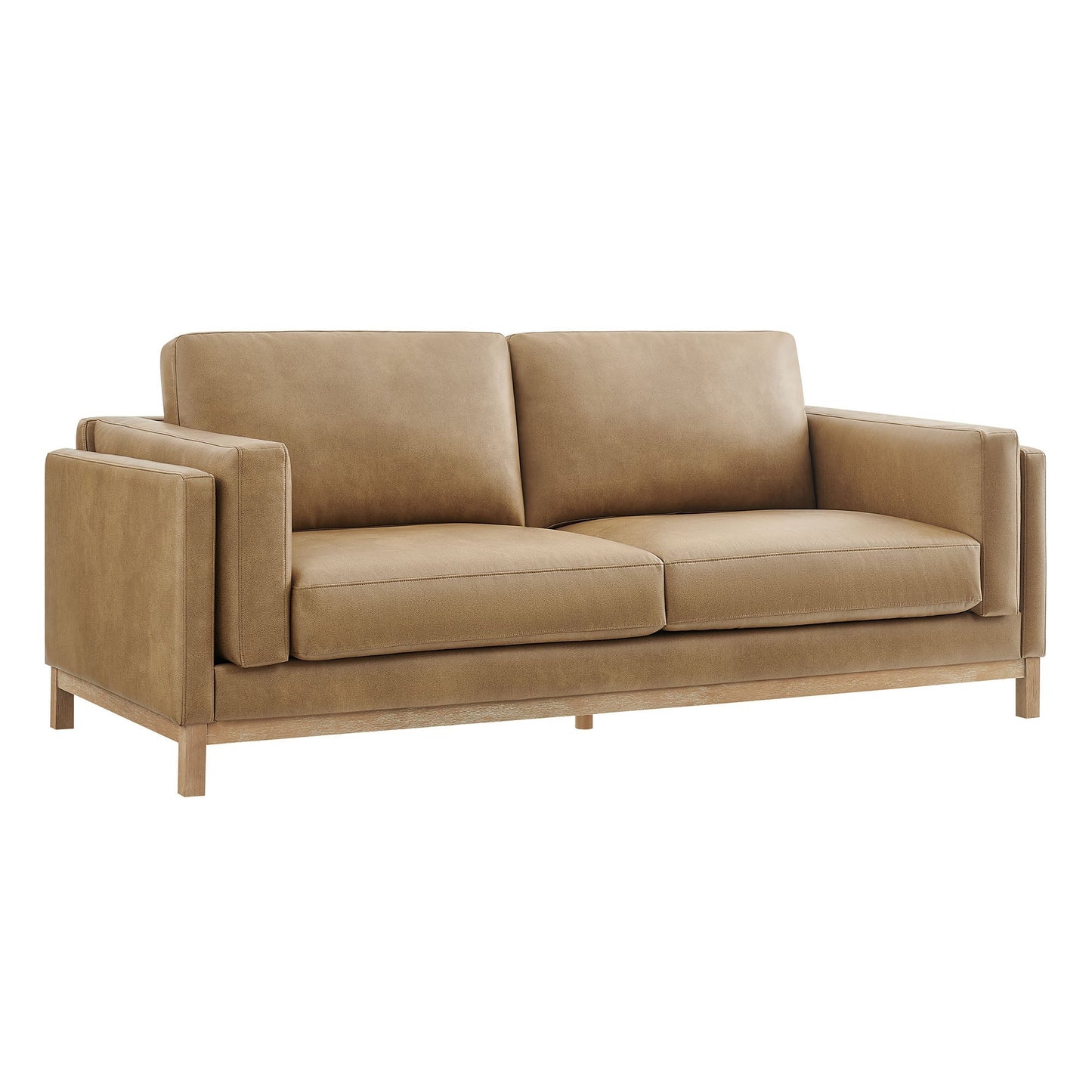 Roscoe 81 Inch Vegan Leather Sofa for the Living
