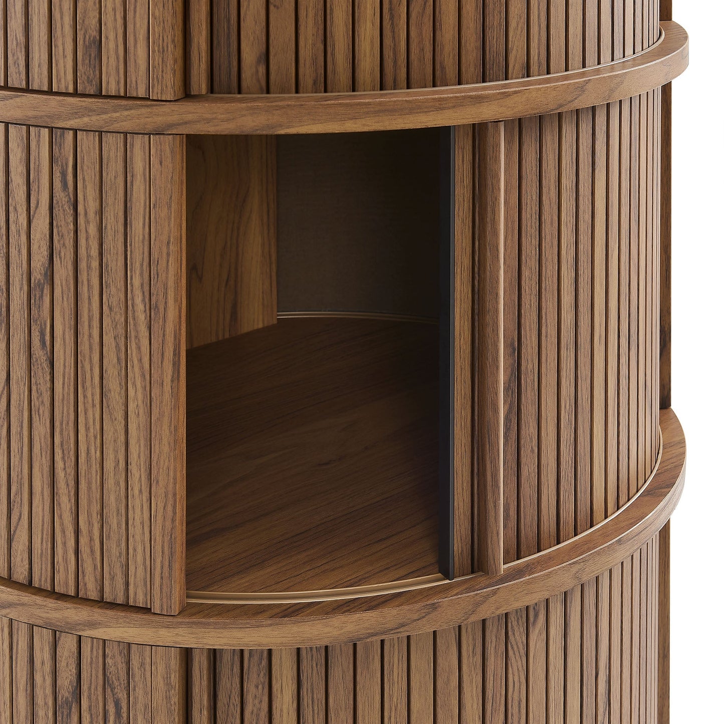 Clement Round Pedestal Table with Sliding Doors