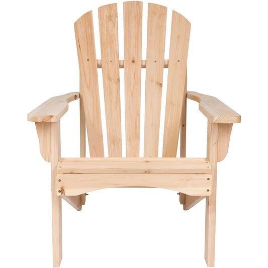 Ergonomic cedar wood Adirondack chair, natural finish, outdoor furniture by HomePacific on Tampa Home & Garden Store