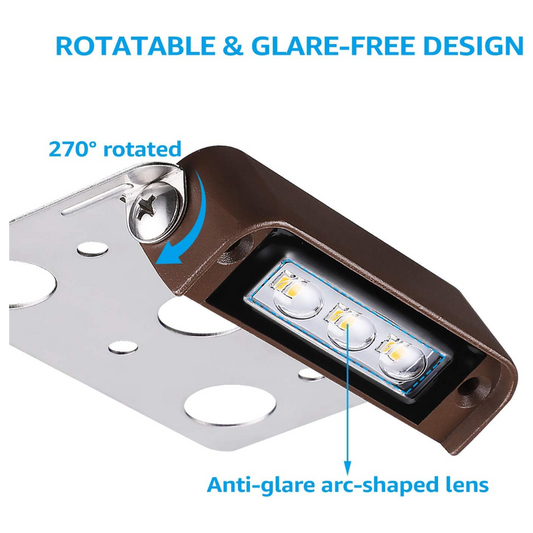 ELA02 8-Pack 4 Inch 2W 2700K/5000K LED Retaining Wall Lights, Hardscape 12V Low Voltage Landscape Lights - Tampa soil911.com