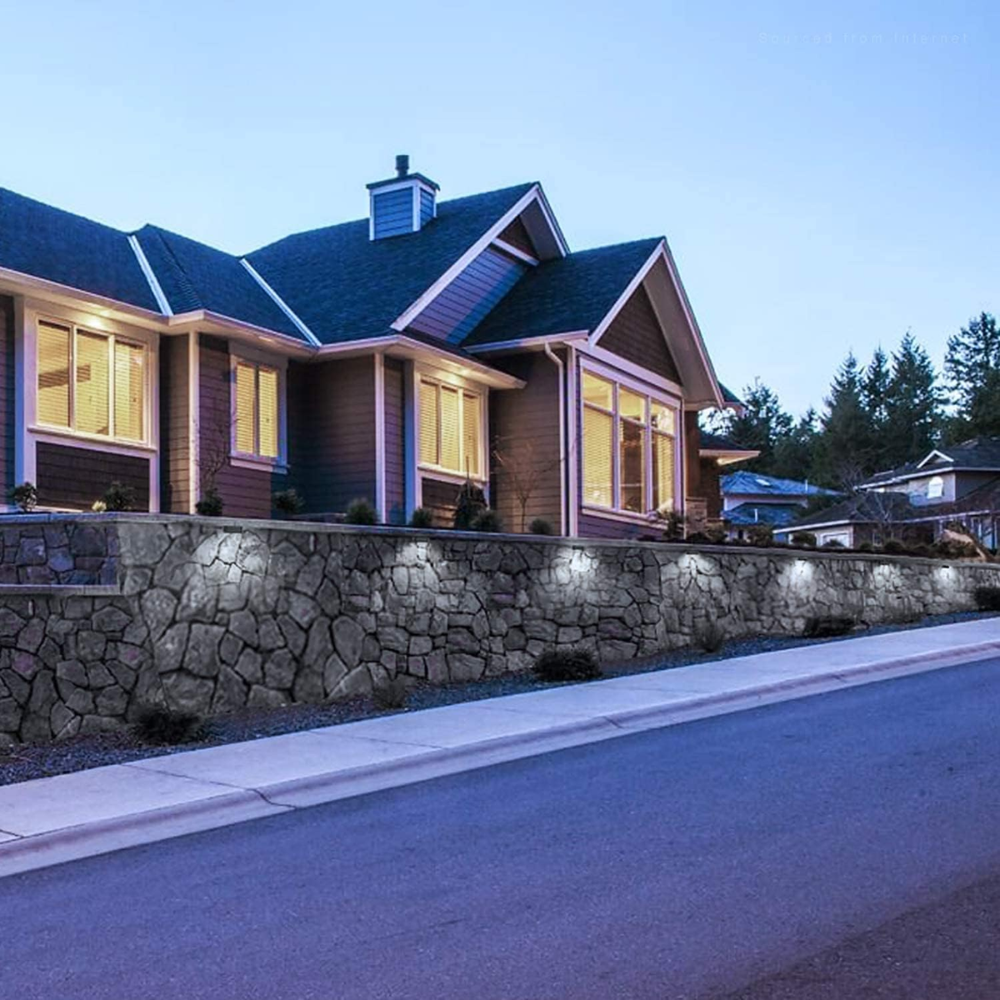 ELA02 8-Pack 4 Inch 2W 2700K/5000K LED Retaining Wall Lights, Hardscape 12V Low Voltage Landscape Lights - Tampa soil911.com