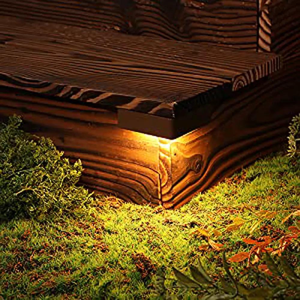 ELC02 8-Pack 3W LED Hardscape Lighting Right Angle 3CCT Retaining Wall Lights, 12V Low Voltage Landscape Lights - Tampa Home & Garden Store