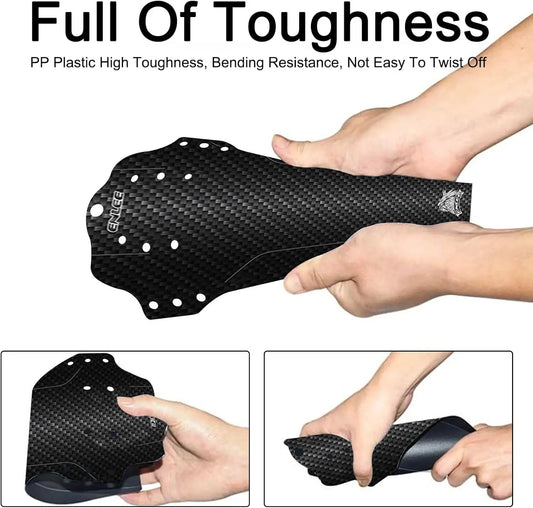 Enlee Mountain Bike Mud Guard front and rear fender, carbon fiber look, universal fit on Tampa Home & Garden Store