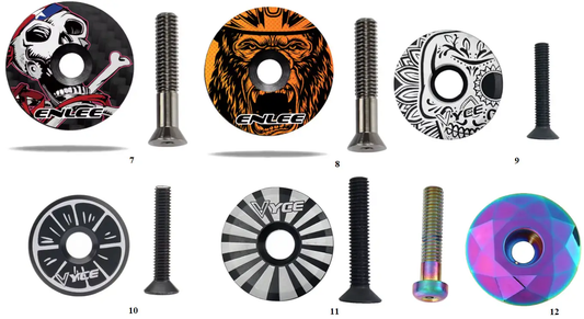 Carbon fiber bicycle headset bowl set with screws and ENLEE Vyce logos, MTB parts on Tampa Home & Garden Store