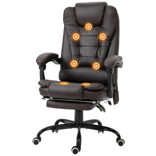 Espresso 7 Mode Vibrating High Back Executive Massage Adjustable Office Chair - Tampa Home & Garden Store