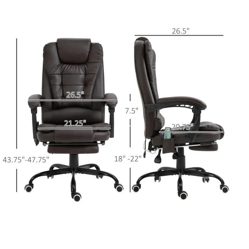 Espresso 7 Mode Vibrating High Back Executive Massage Adjustable Office Chair - Tampa Home & Garden Store