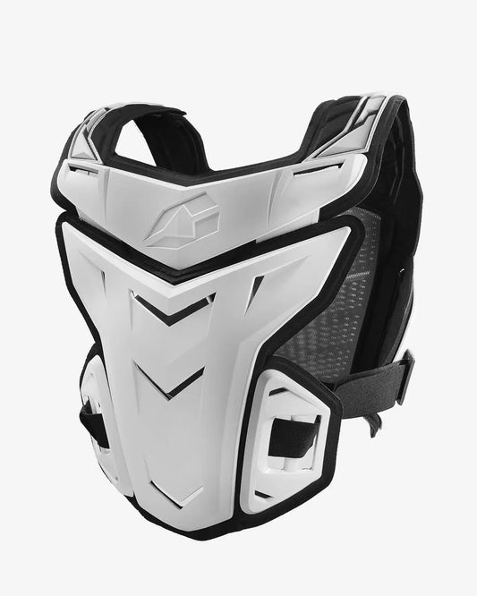 F1 Roost Guard Deflector for Jersey Protection by EVS Sports, white protective roost guard with black trim on Tampa Home & Garden Store