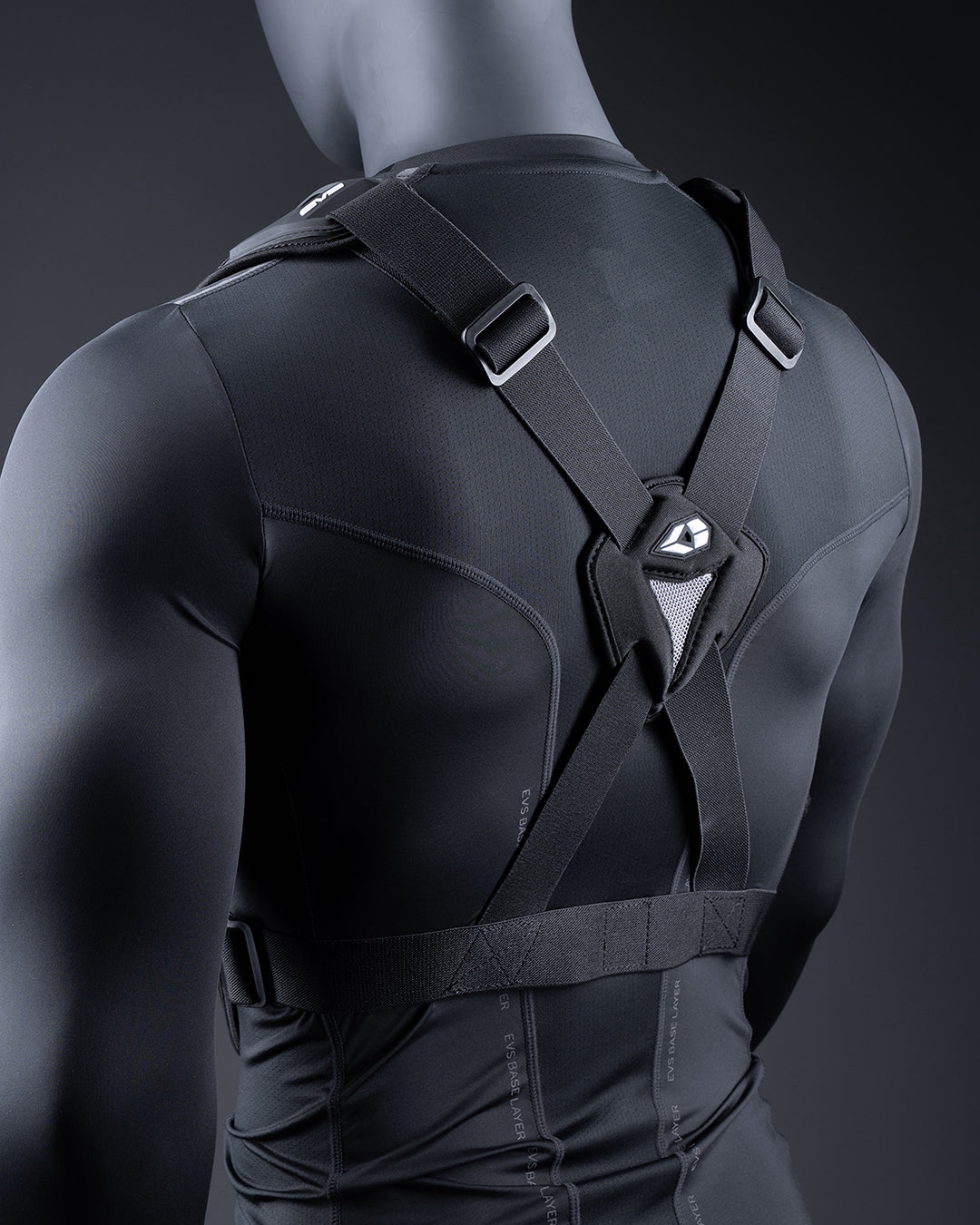 Revo 4 Roost Guard EVS Sports black racing chest guard with cross-back straps on Tampa Home & Garden Store