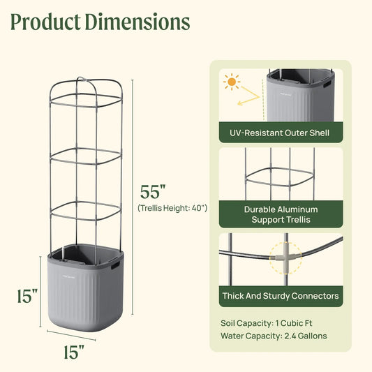 EZ Self-Watering Tomato Planter with Trellis - Tampa Home & Garden Store