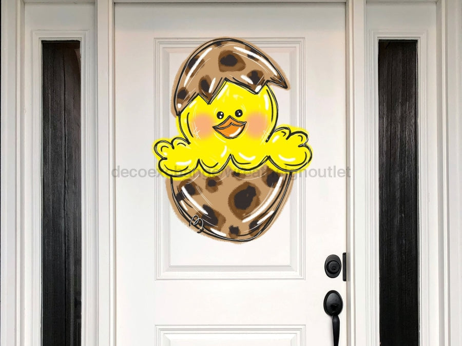 Easter Chick, Easter Egg Sign, Easter Sign, wood sign, Door Hanger, DECOE-W-426, 22" Door Hanger - Tampa Home & Garden Store