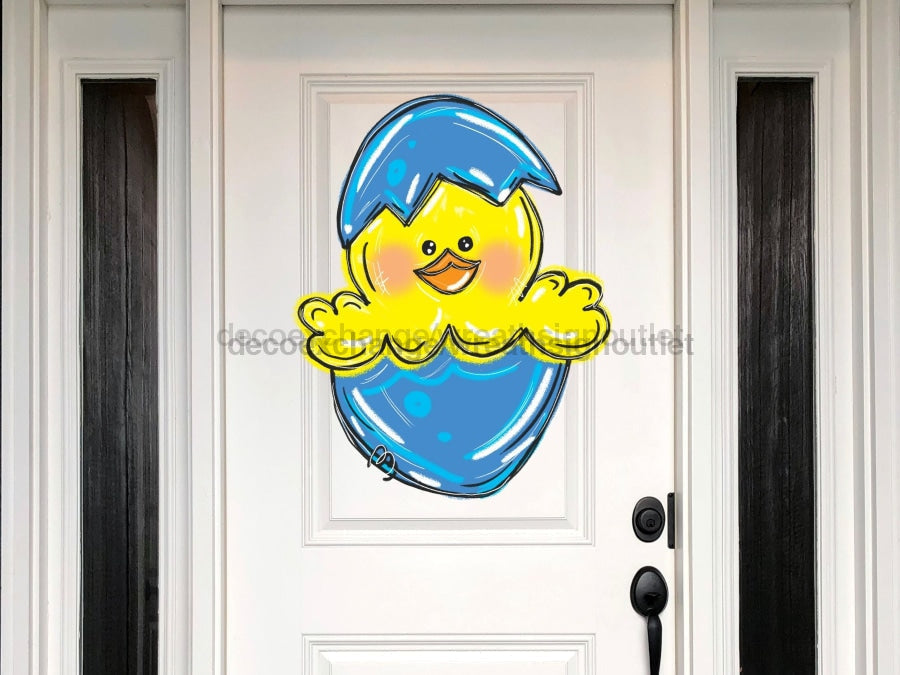 Easter Chick, Easter Egg Sign, Easter Sign, wood sign, Door Hanger, DECOE-W-429, 22" Door Hanger - Tampa Home & Garden Store
